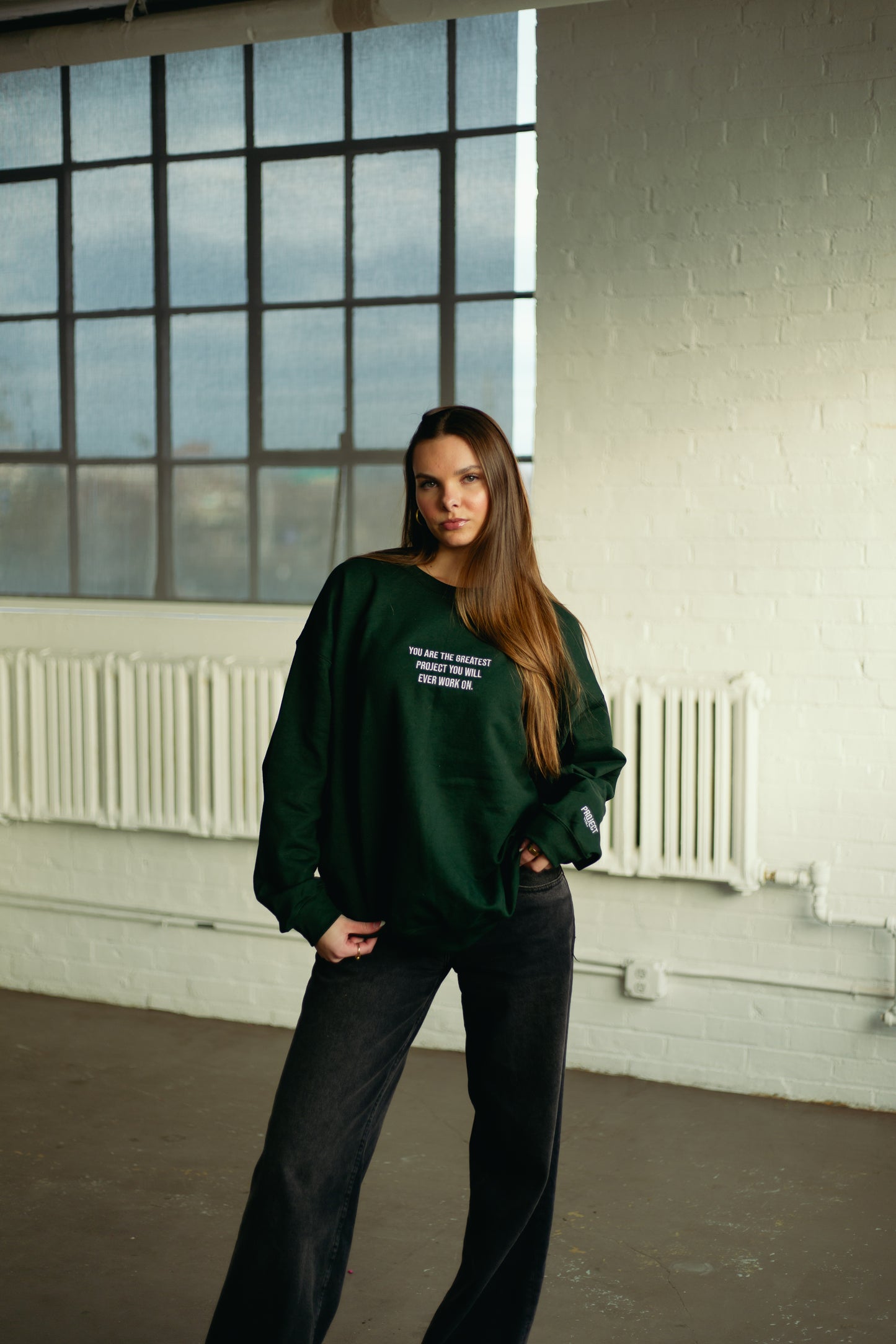 Hunter Green Project You Crewneck