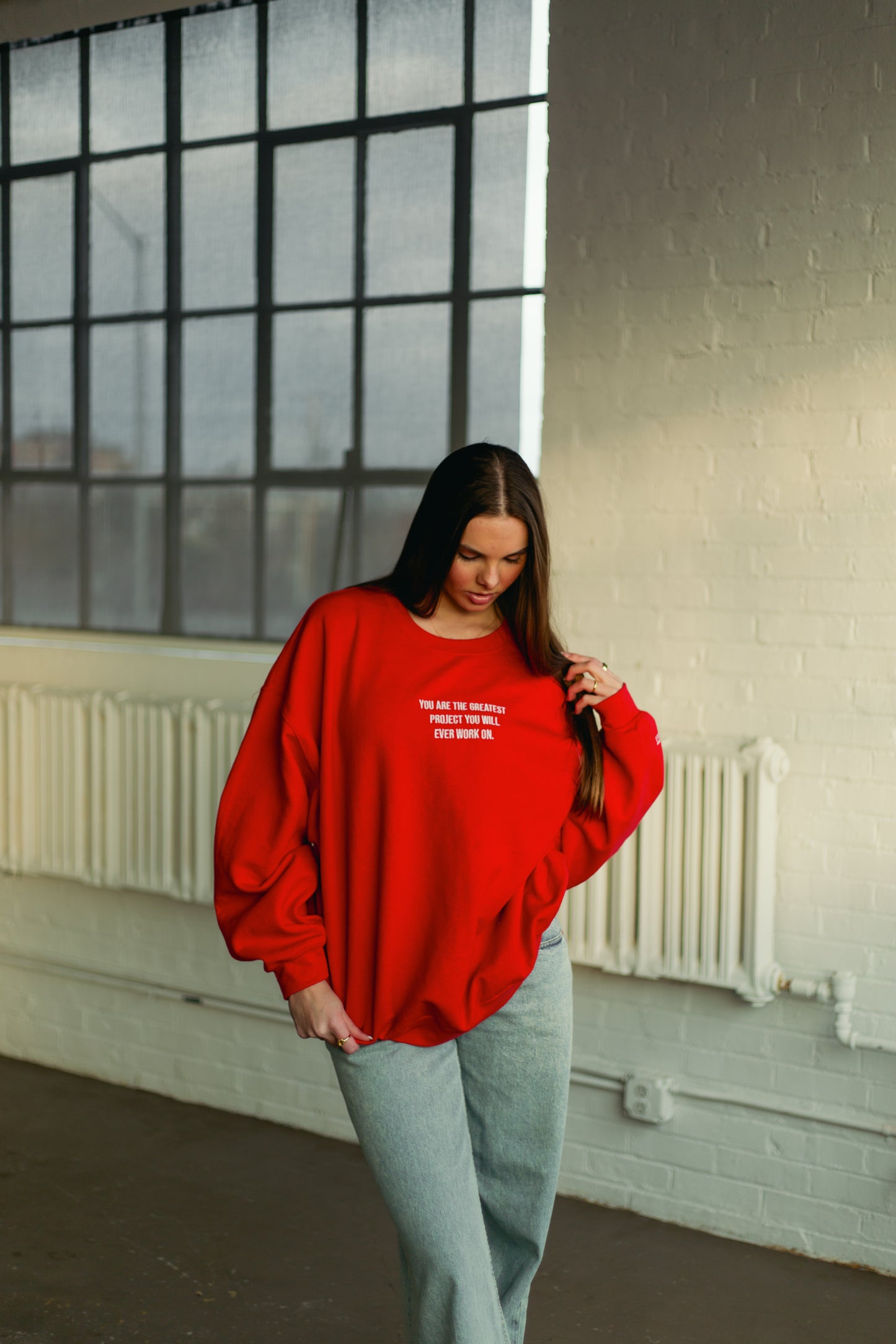 Scarlet Red Project You Crewneck