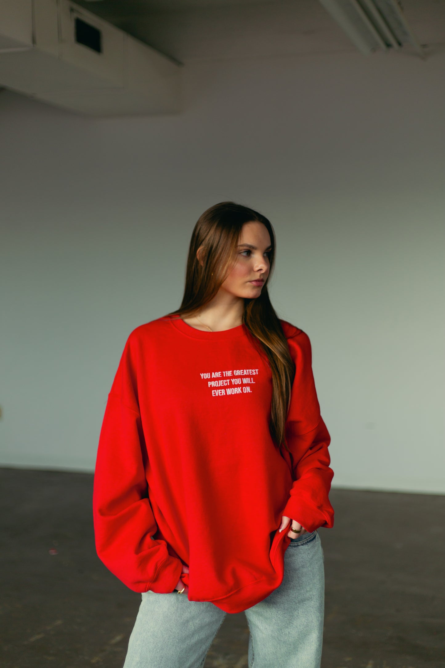 Scarlet Red Project You Crewneck