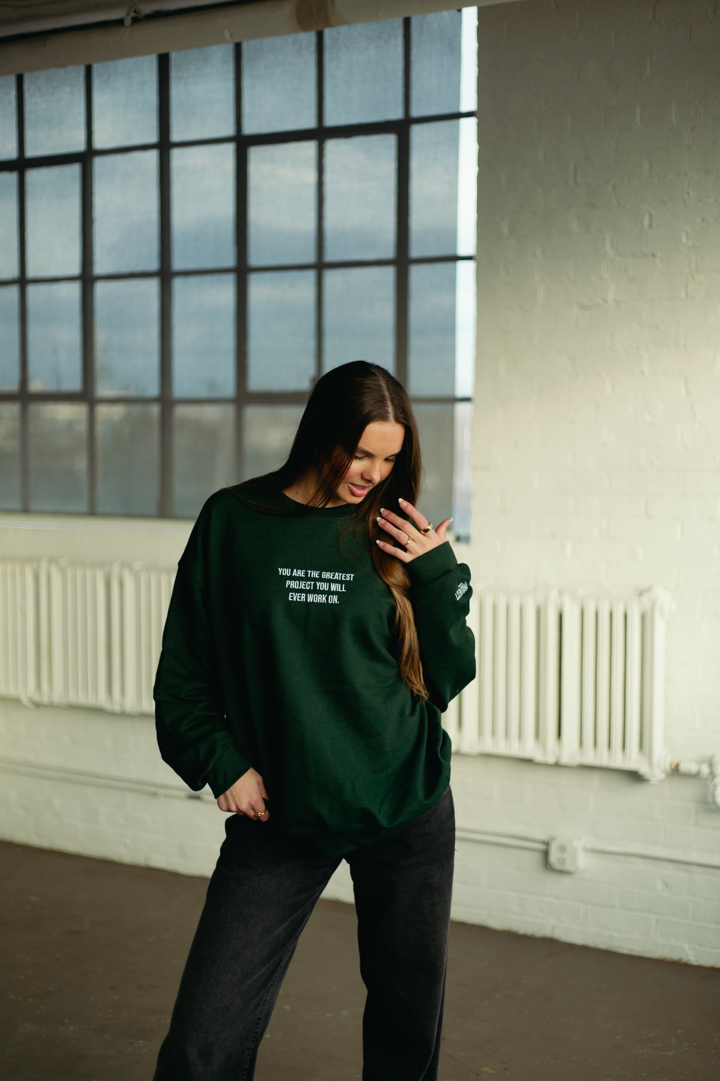 Hunter Green Project You Crewneck