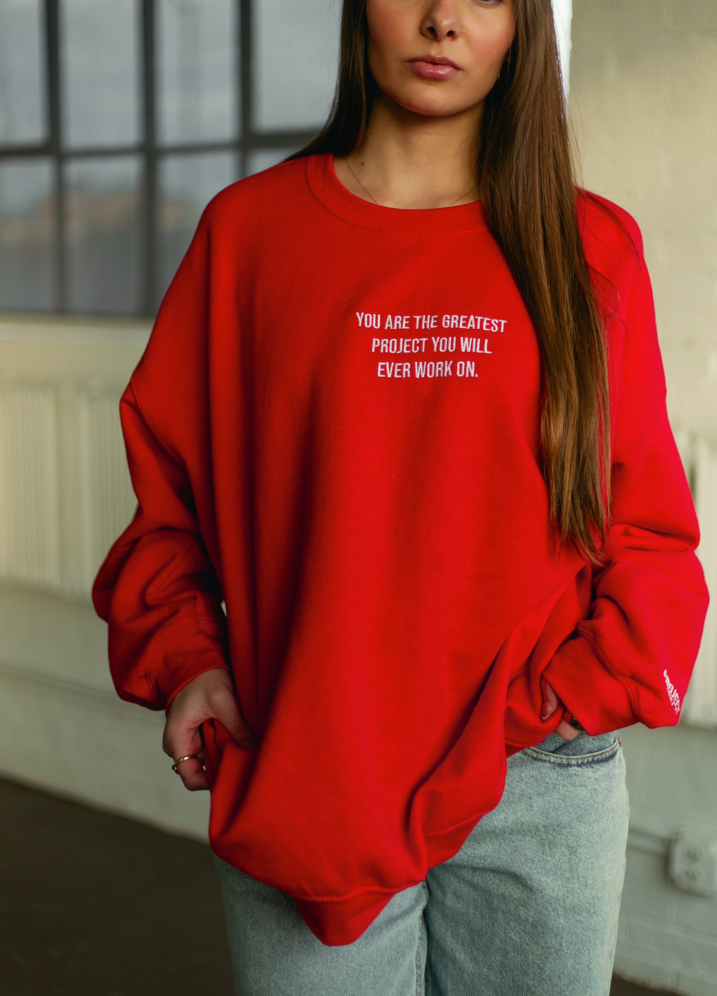 Scarlet Red Project You Crewneck