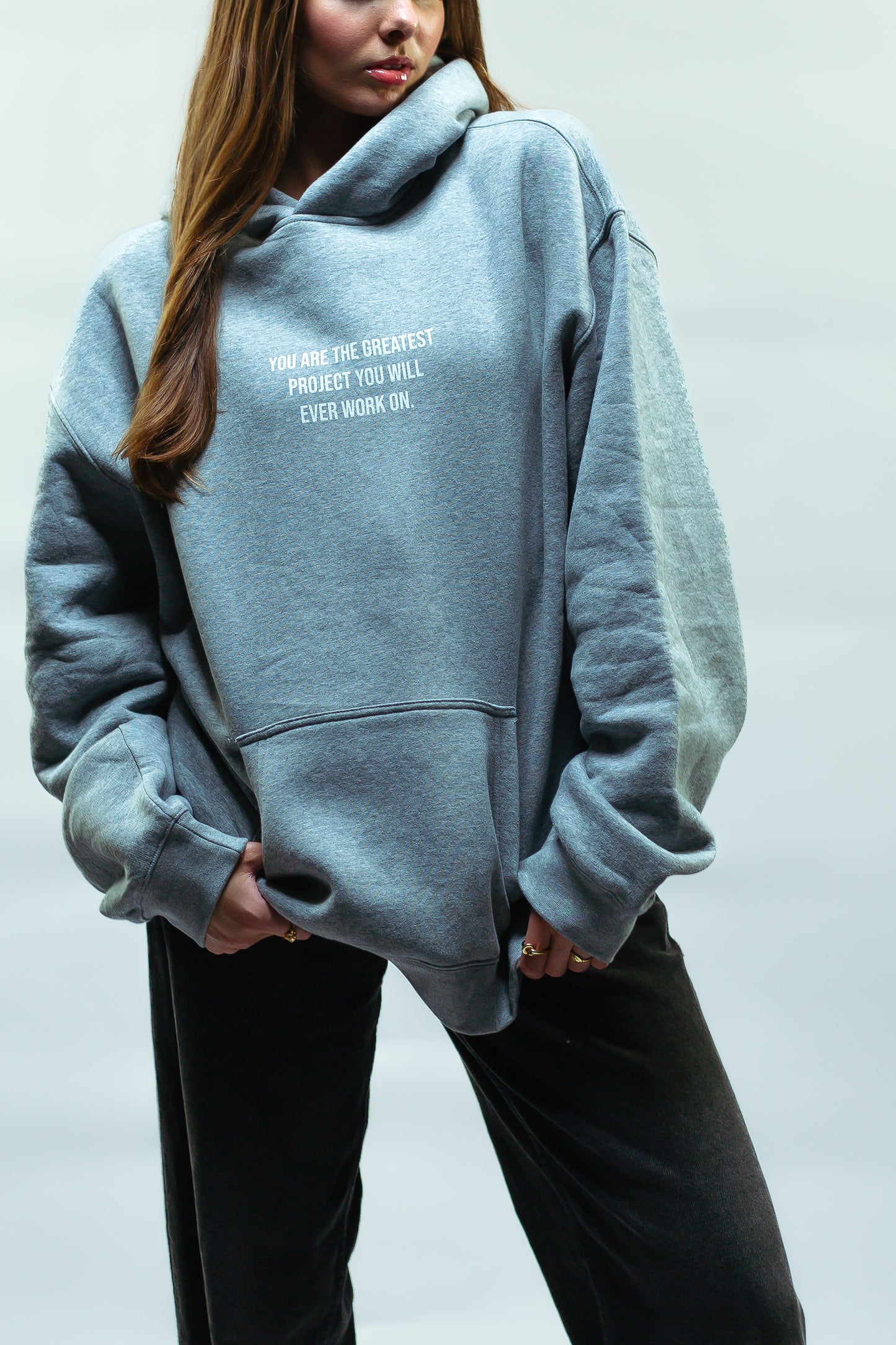 Heather Grey Project You Hoodie