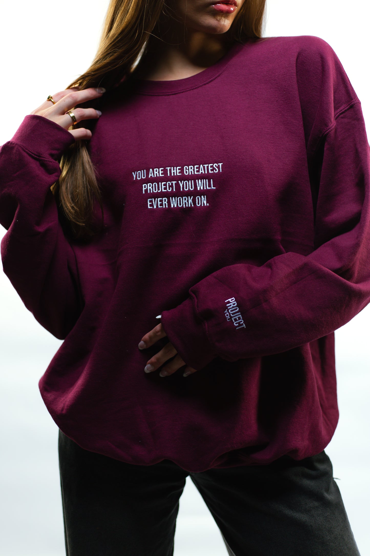 Maroon Project You Crewneck